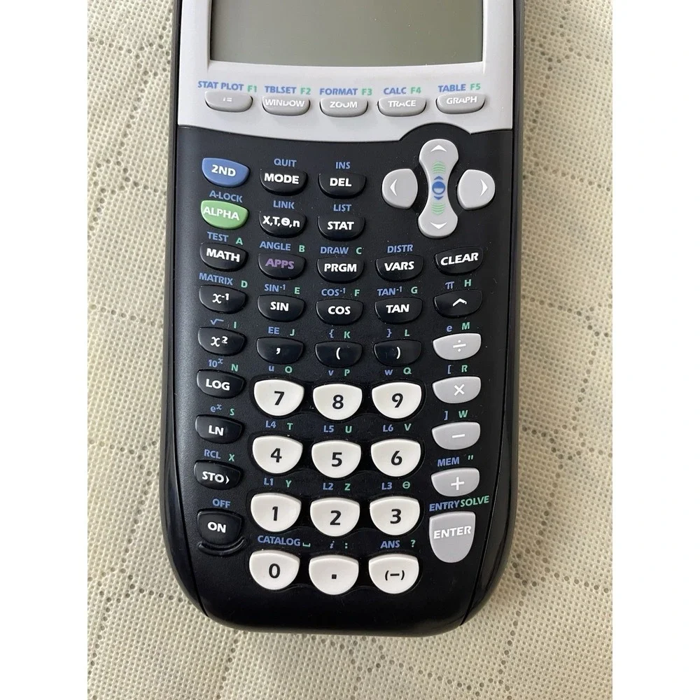 Texas Instruments TI-84 Plus Graphing Calculator w/ Slide Cover, LCD, Battery